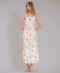 julia jordan Women's Sleeveless Sweetheart Midi Dress