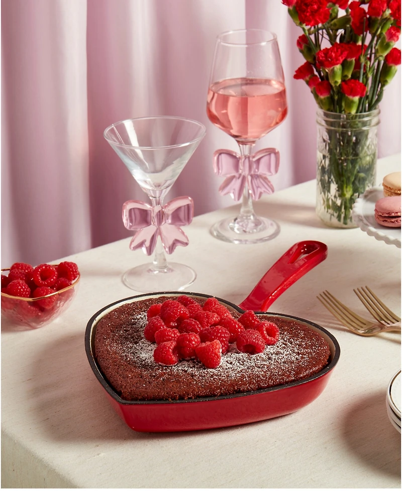 Smith and Clark Ironworks Enameled Cast Iron 9" Heart-Shaped Skillet