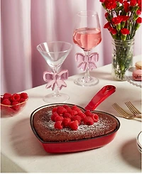 Smith and Clark Ironworks Enameled Cast Iron 9" Heart-Shaped Skillet