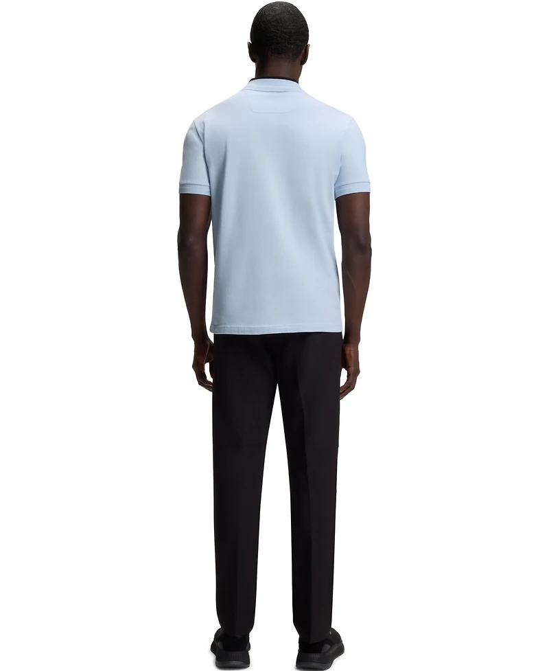 Boss by Hugo Men's Stretch-Cotton Stripe Trims Polo Shirt