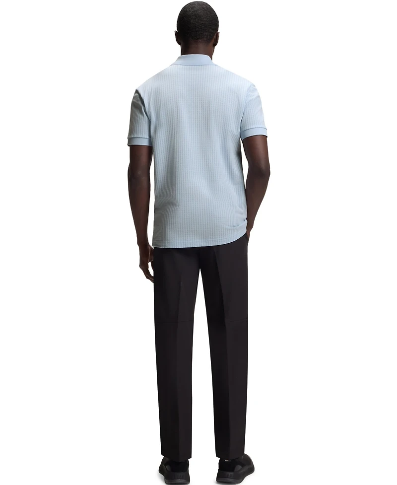 Boss by Hugo Men's Cotton-Pique All-Over Print Polo Shirt