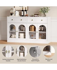 gaomon White 55" Tv Stand & Sideboard Buffet Cabinet, Storage Solution for Dining & Living Room