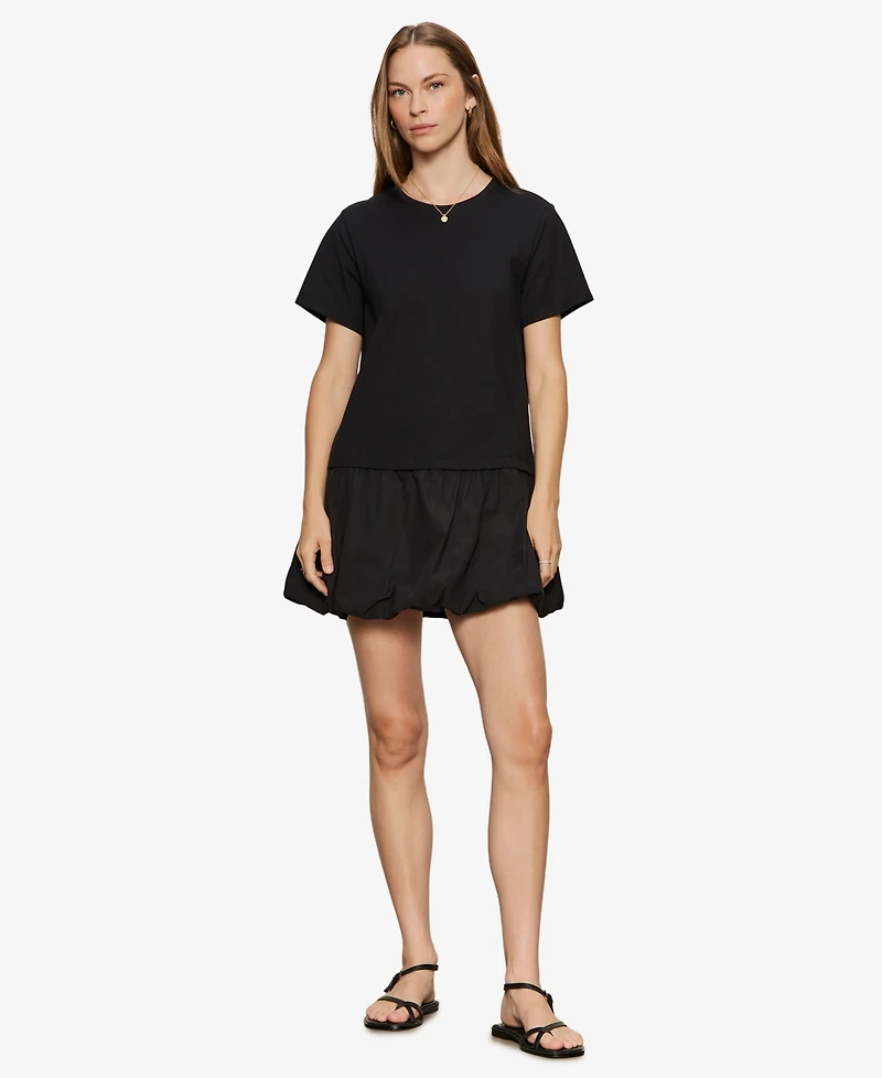 Sanctuary Women's For Keeps Bubble Crew Neck T-Shirt Dress