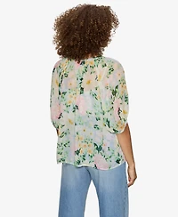 Sanctuary Women's Button-Front Detachable Cami Blouse