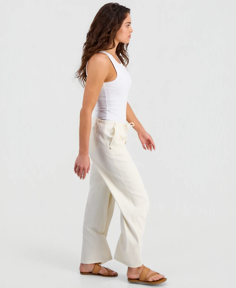 And Now This Petite Seamed Slouchy Tie-Waist Jeans, Macy's Exclusive