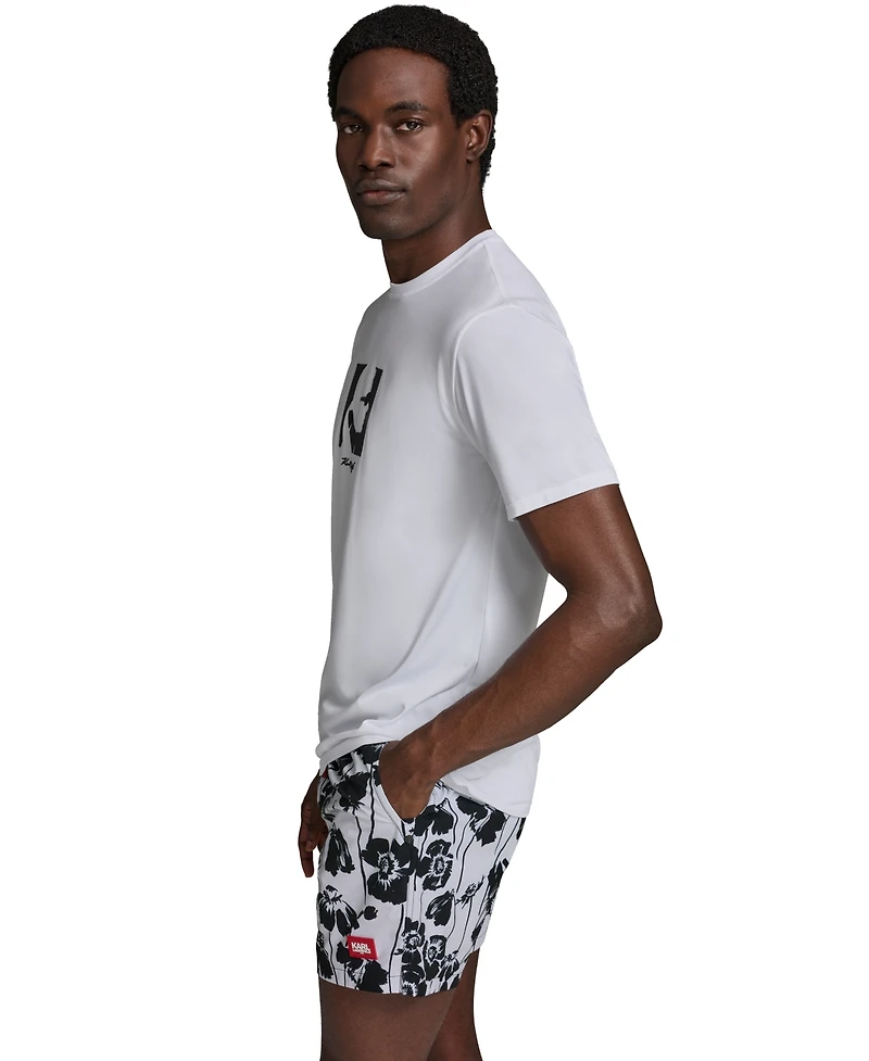 Karl Lagerfeld Paris Men's Short-Sleeve Icon Rashguard