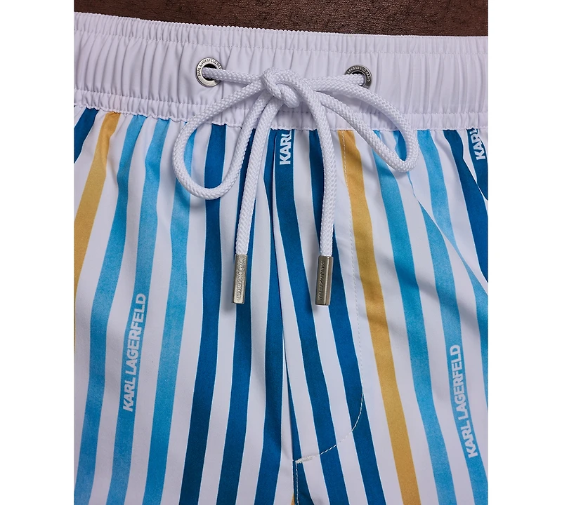 Karl Lagerfeld Paris Men's Striped Volley Shorts