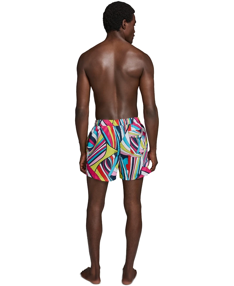 Karl Lagerfeld Paris Men's Logo Patch Volley Shorts