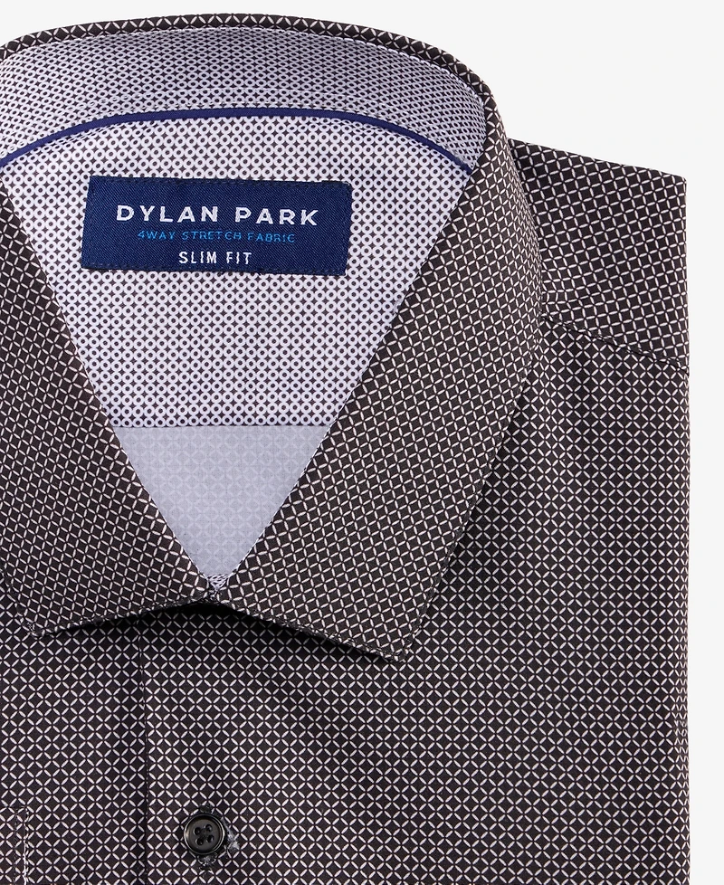 Dylan Park Men's Slim-Fit Performance Four-Way Stretch Dress Shirt