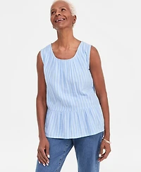 Style & Co Petite Sleeveless Crew Neck Top, Macy's Exclusive