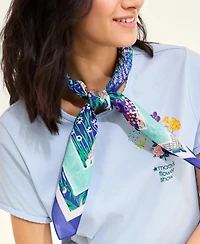 Macy's Flower Show Scenic Print Cotton Scarf, Macy's Exclusive