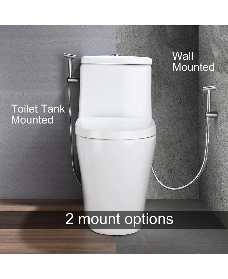 Rainsken Handheld Bidet Sprayer for Toilet, Adjustable Water Pressure Jet Spray, with Bidet Hose