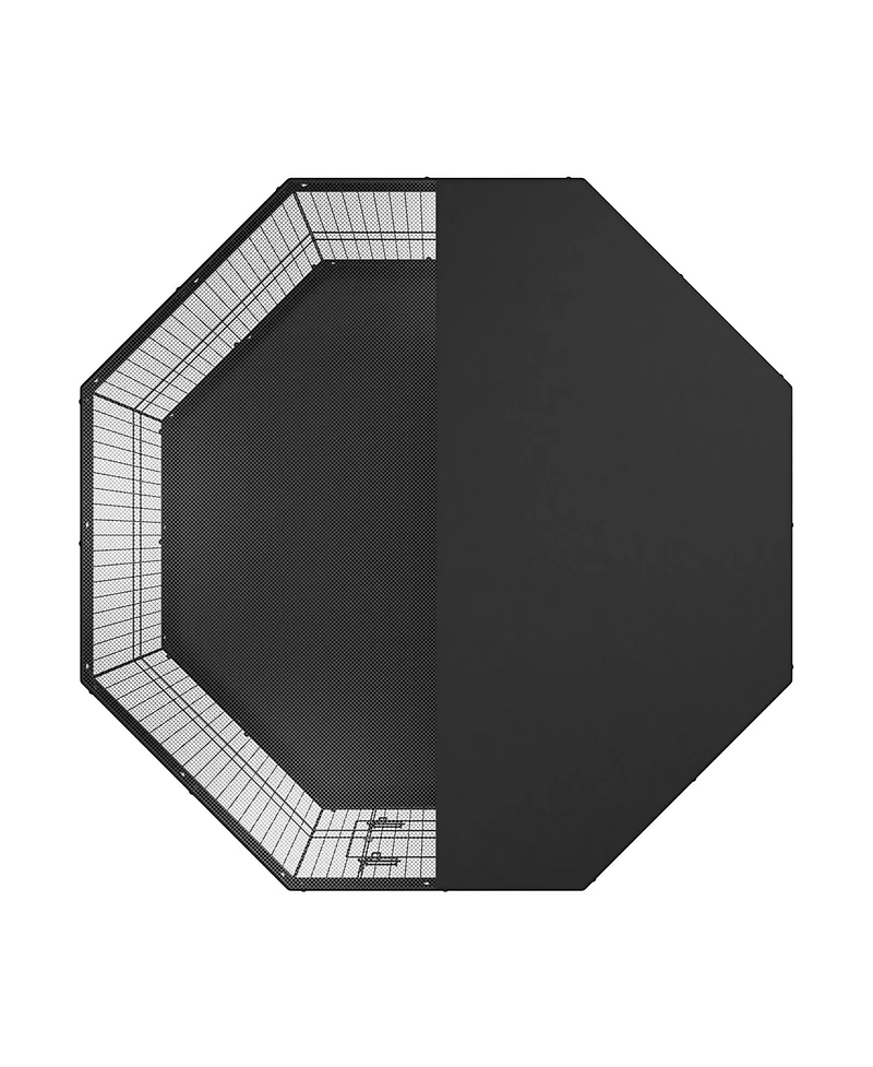 Aostirmotor 8-Panel Foldable Metal Dog Playpen with Top Cover & Mat, 24" H