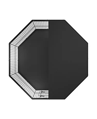 Aostirmotor 8-Panel Foldable Metal Dog Playpen with Top Cover & Mat, 24" H