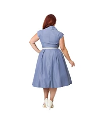 Unique Vintage Plus Shirt Swing Dress