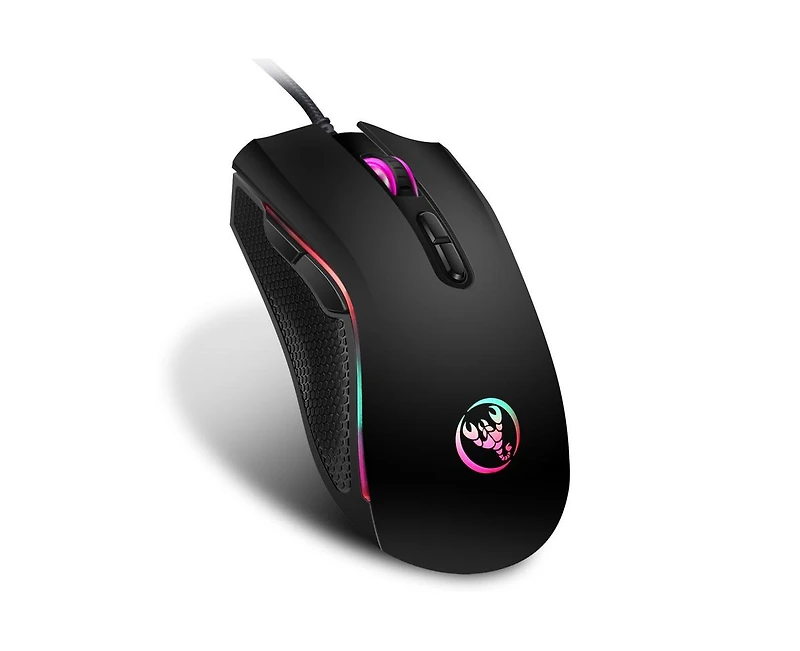 Risokeys Wired Gaming Mouse: 7-Button, Ergonomic for Gaming/Office, Easy-to-Use for Gamers/Professionals