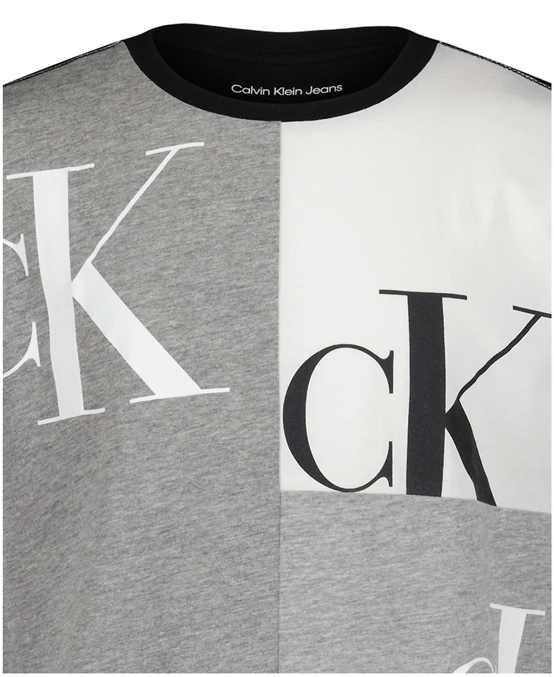 Calvin Klein Boys' 8-20 Block Party Crewneck T-Shirt
