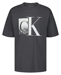 Calvin Klein Boys' 8-20 Ck Skyline Crewneck T-Shirt
