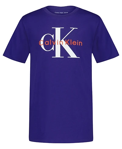 Calvin Klein Boys' 8-20 Monologo Crewneck T-Shirt