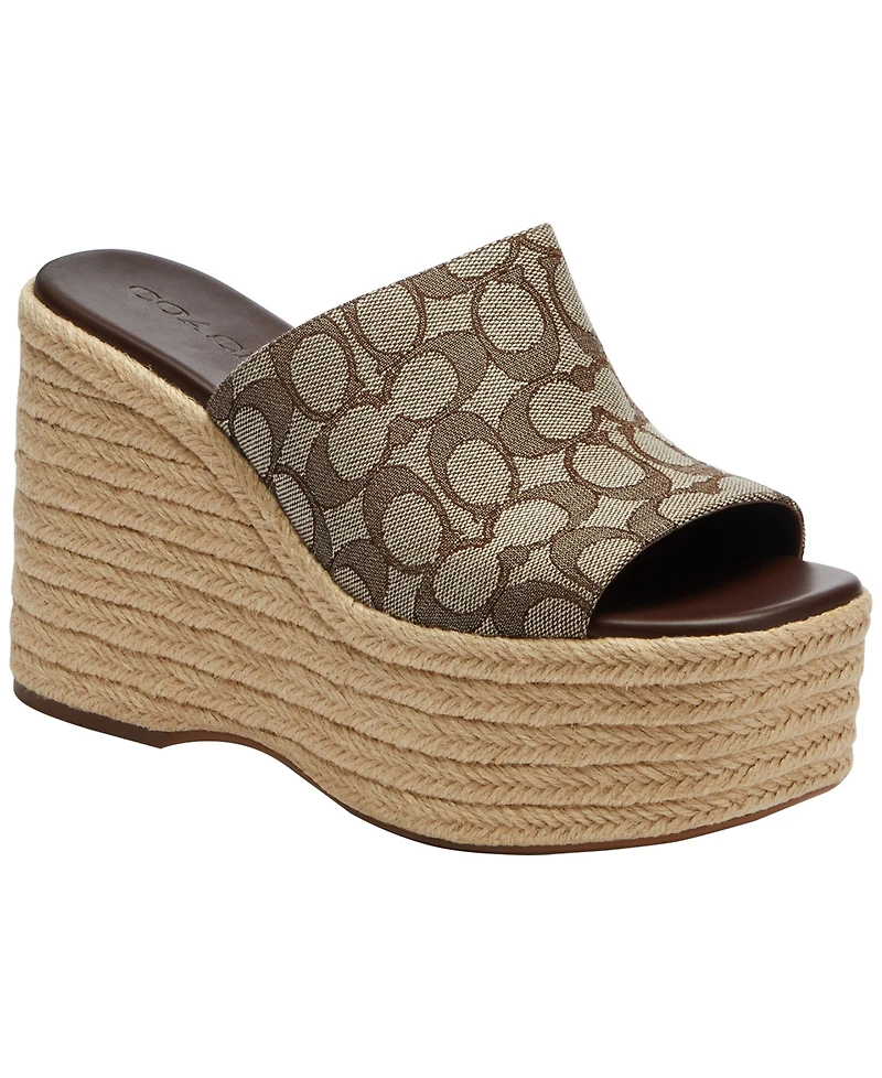 Coach Women's Wedge Espadrilles Slip-On Sandals