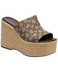 Coach Women's Wedge Espadrilles Slip-On Sandals