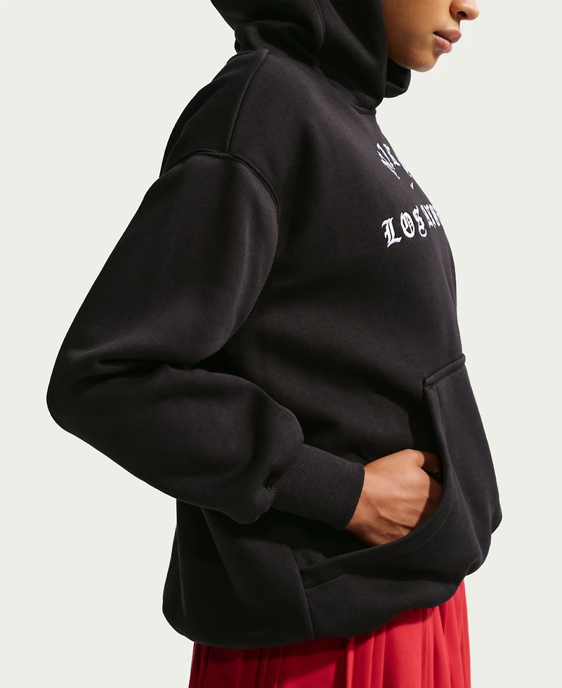 Nike Women's Fleece Oversized Los Angeles Pull-On Hoodie
