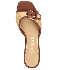 Guess Women's Dista Buckle Kitten Heel Sandals