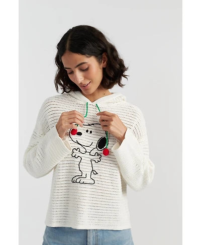 Chinti & Parker Women's Cotton Snoopy Crochet Hoodie