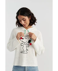 Chinti & Parker Women's Cotton Snoopy Crochet Hoodie