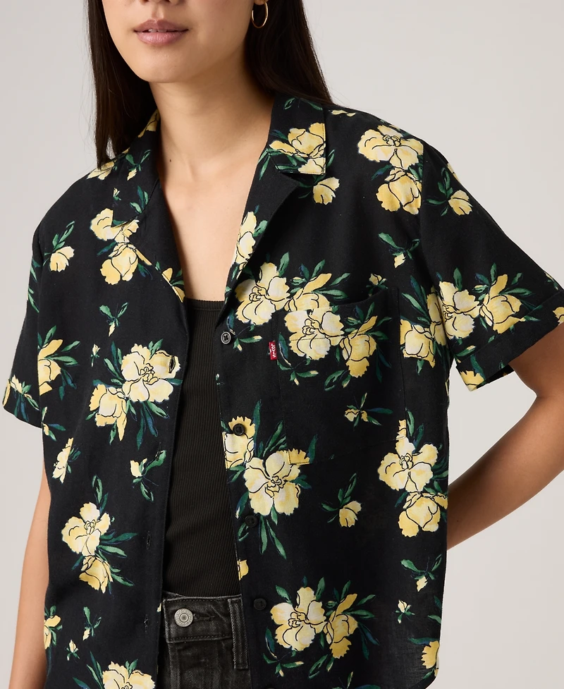 Levi's Women's Printed Short-Sleeve Camp Shirt