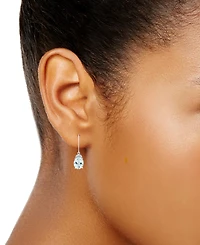 Macy's Aquamarine (4-3/4 ct. t.w.) & Diamond Accent Drop Earrings in Sterling Silver