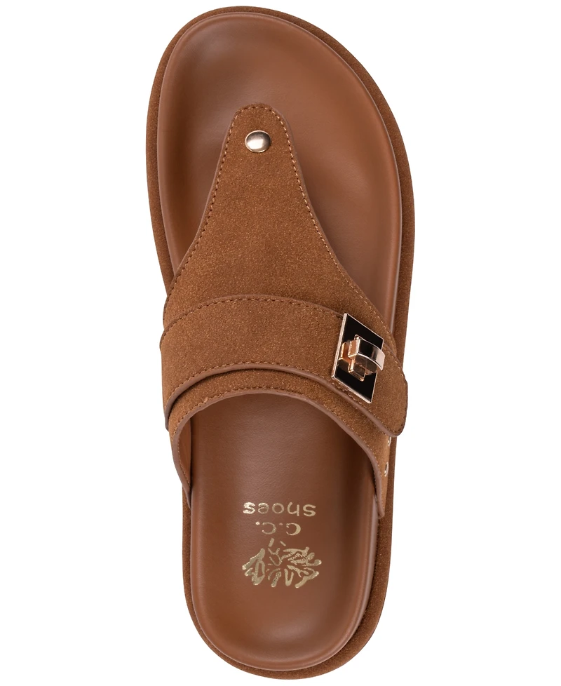Gc Shoes Women's Cailan Hardware Footbed Flats Sandals