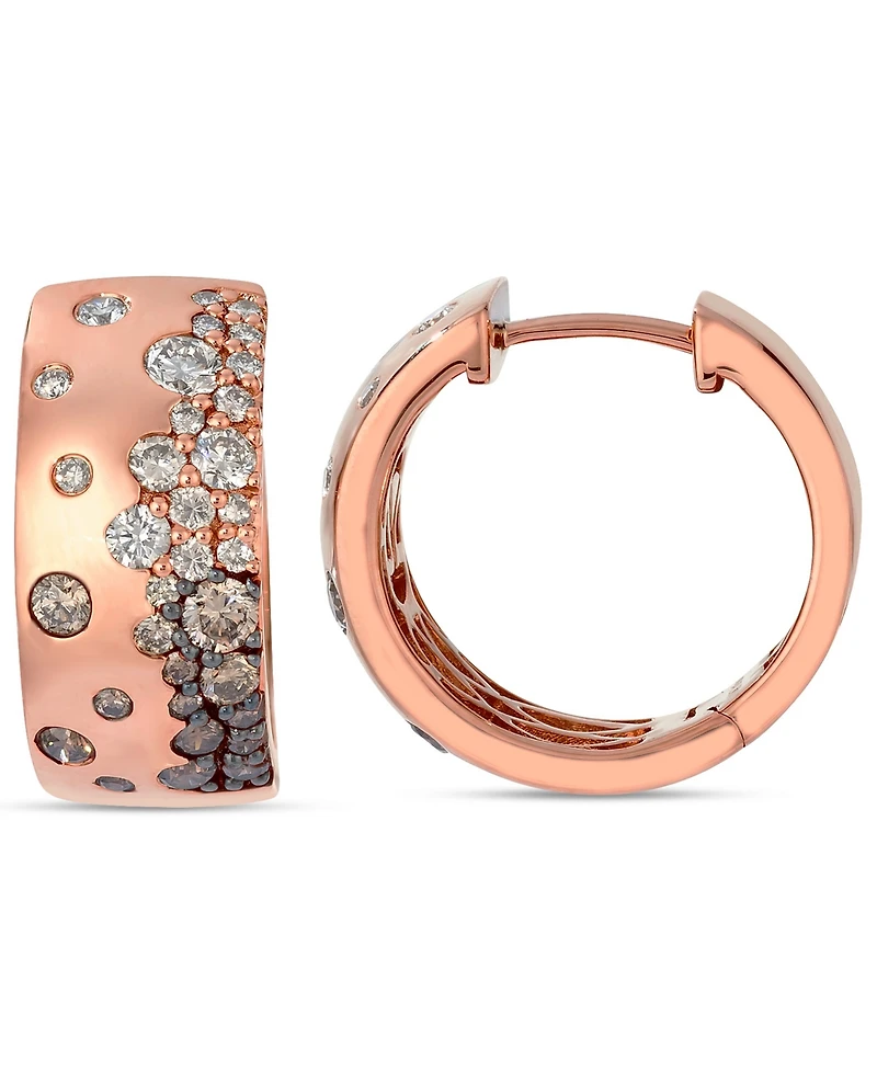 Le Vian Chocolate Ombre Diamond Earrings (1.18 ct. t.w.) in 14k Strawberry Gold