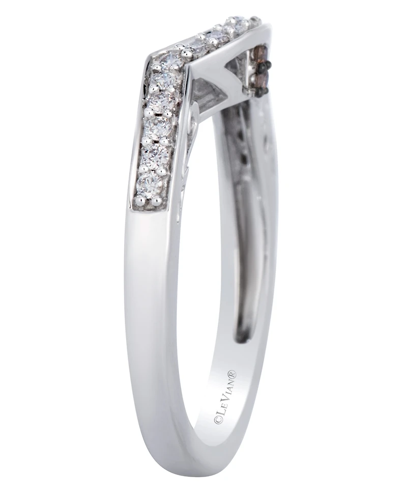 Le Vian Chocolate & Vanilla Diamond Bridal Ring (0.20 ct. t.w.) in 14k Vanilla Gold