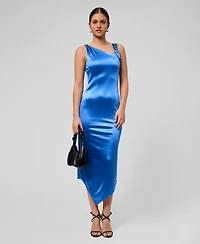 Rachel Roy Women's Asymmetrical Neck Midi Dress