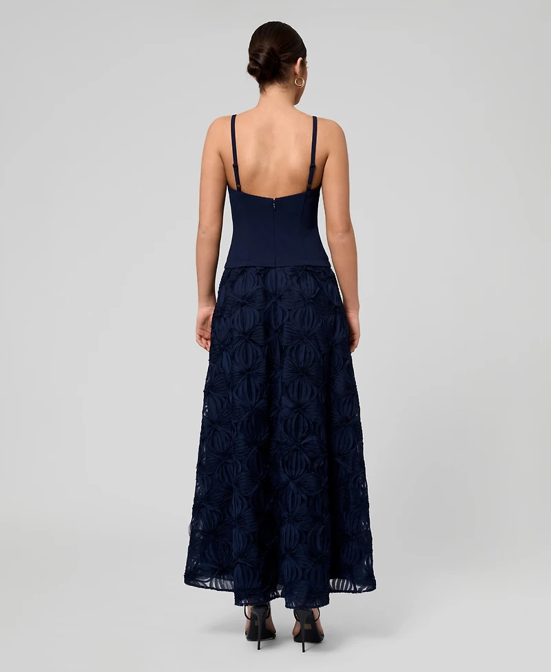 Rachel Roy Women's Mira Square Neck Maxi Dress