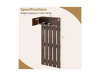 Slickblue Mounted Wall Rack for Coats, Hats, and Entryway Storage