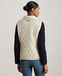 Lauren Ralph Lauren Women's Crest Patch Diamond Quilted Vest