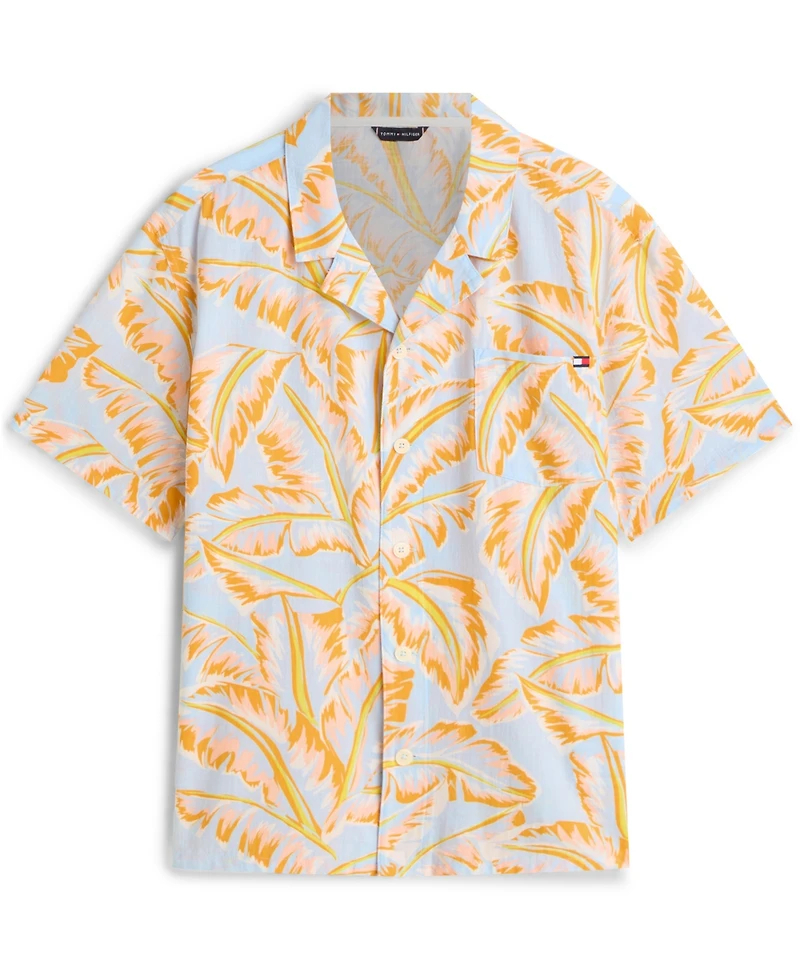 Tommy Hilfiger Men's Short Sleeve Floral Print Woven Shirt