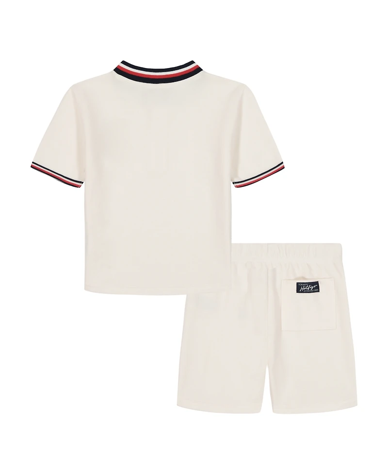 Tommy Hilfiger Boys' 2T-7 Short-Sleeve Polo Shirt and Shorts, 2-Piece Set