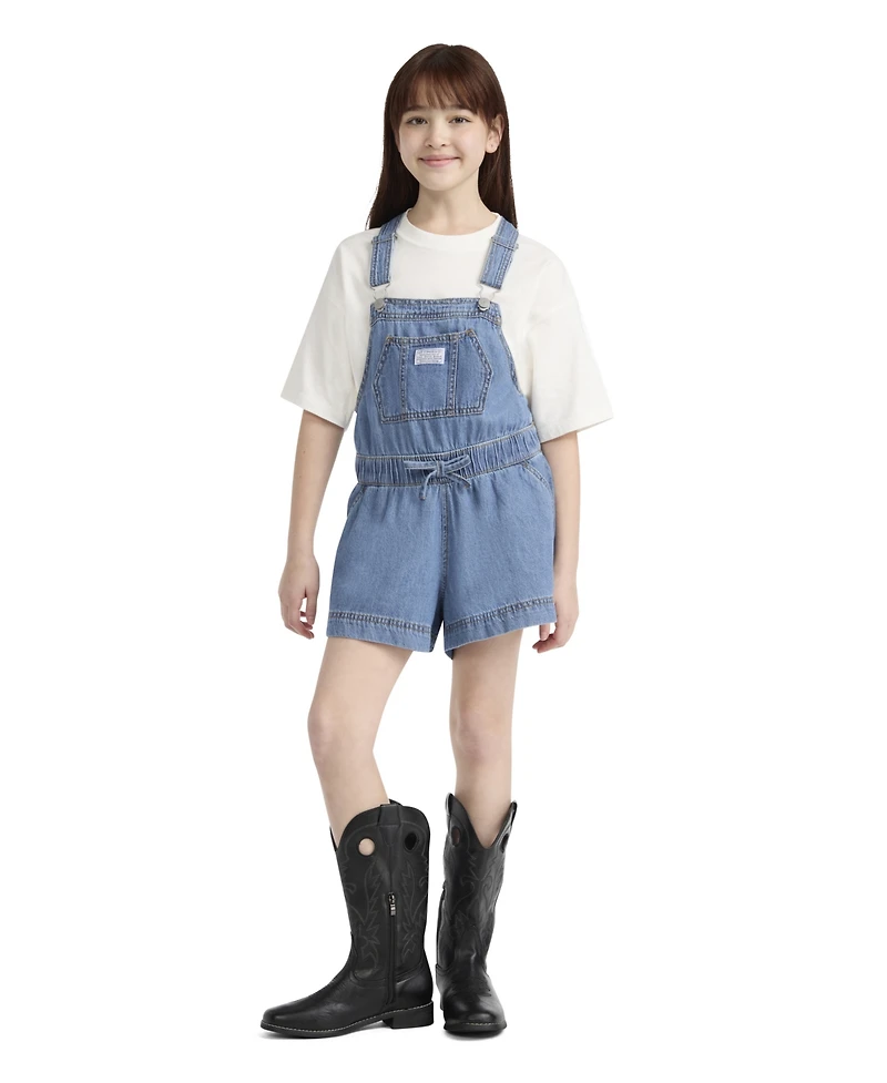 Levi's Girls' 7-16 Apron Neck Shortalls