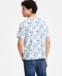 Sun + Stone Men's Cotton Coastal Daisy Printed T-Shirt, Macy's Exclusive