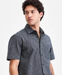 Sun + Stone Men's Jones Striped Short-Sleeve Shirt, Macy's Exclusive