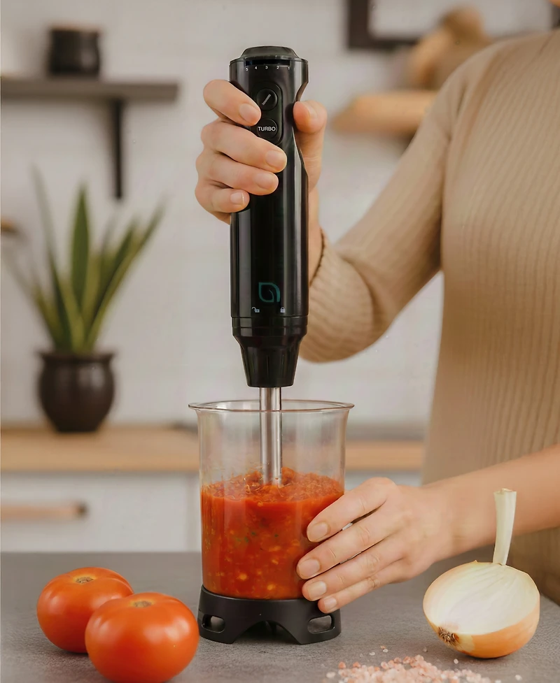 Willow Kitchen 5-Speed Immersion Hand Blender with Turbo Mode - Powerful Blending for Smoothies, Soups, and Baby Food