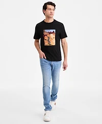 Hugo Boss Men's Cotton Bikers & Roses Logo Graphic T-Shirt