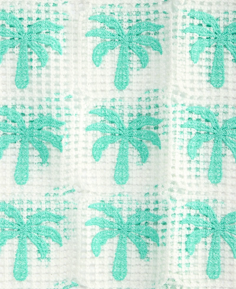 Breaking Waves Girls' 7-16 Palm Trees Print Crochet Cover-Up