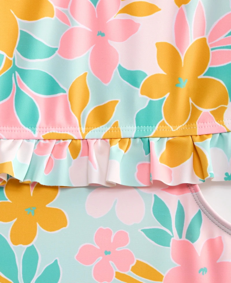 Breaking Waves Girls' 7-16 Ruffle Monokini One-Piece Swimsuit