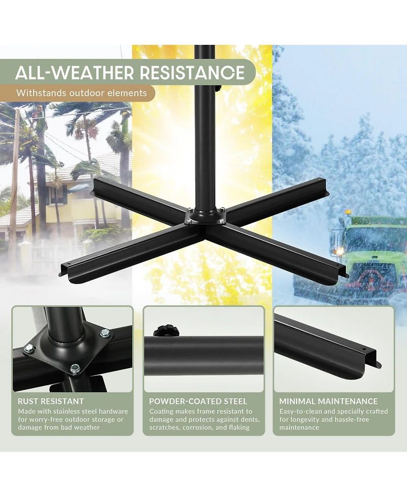 WestinTrends Heavy Duty Patio Umbrella Cross Brace Stand
