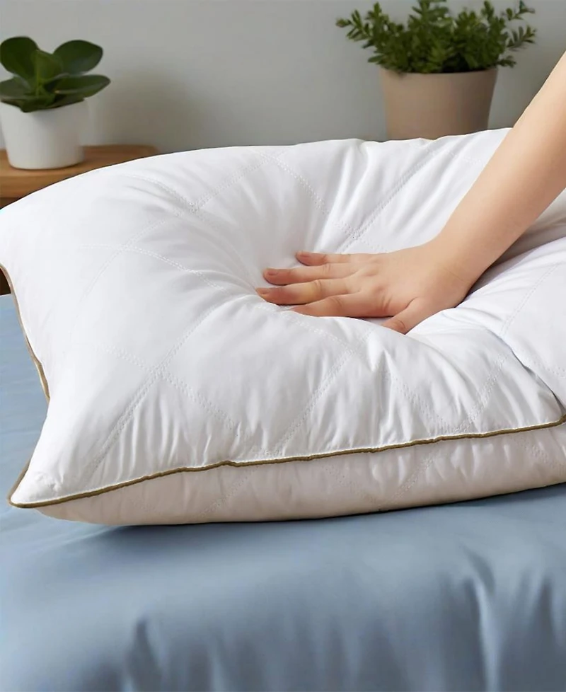 Unikome Medium Firm Diamond Quilted Feather 2-Pack Pillows