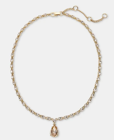 Givenchy Cubic Zirconia Pear-Shape Pendant Necklace, 16"